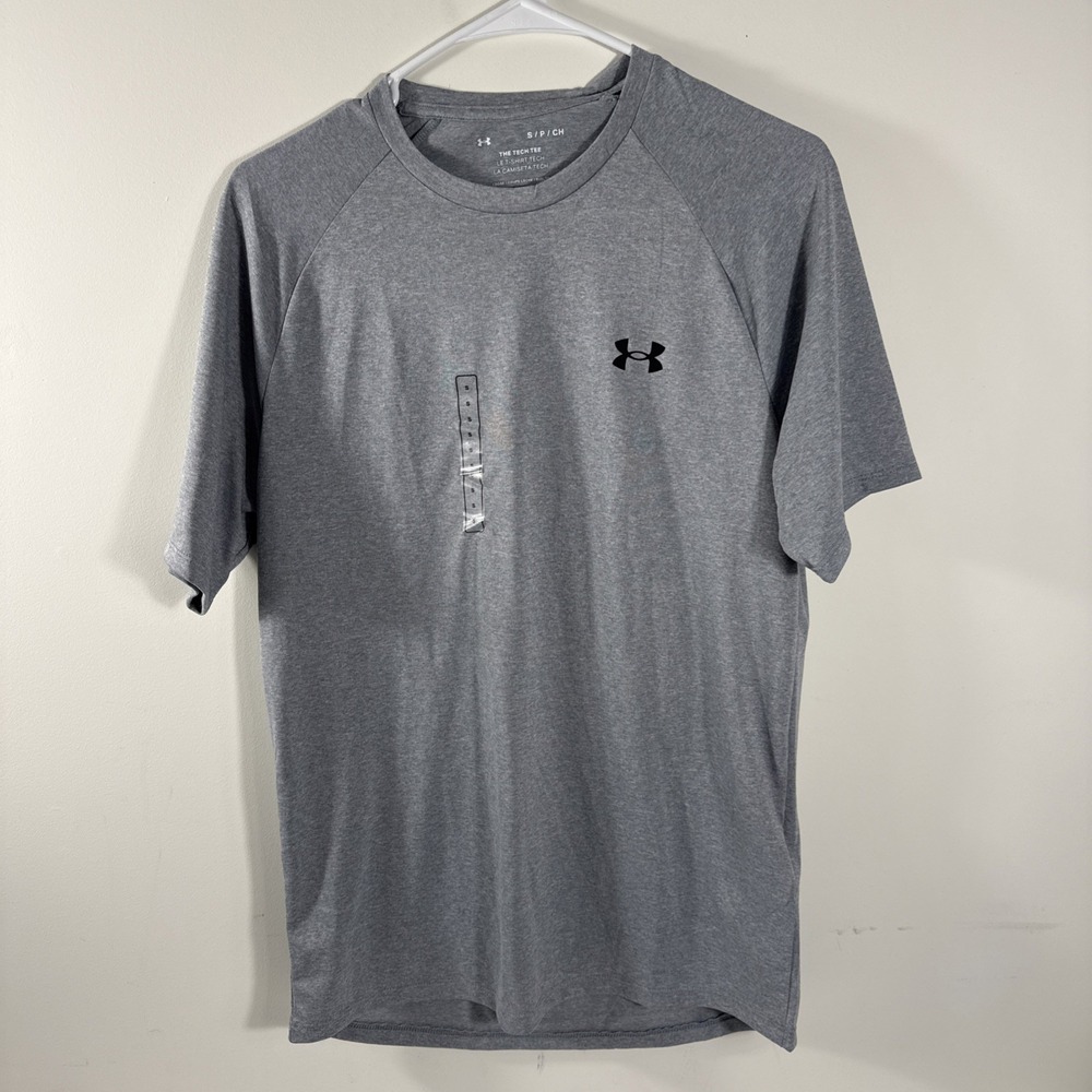 Under Armour‎ Tech 2.0 Men's Grey w/ Black Short Sleeve Shirt Loose Fit Sz Small